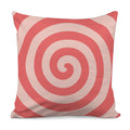 Pink Circle Swirl Print Pillow Cover