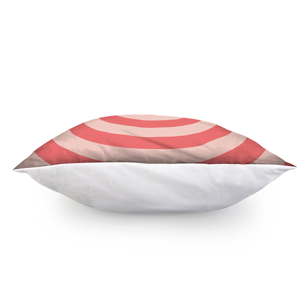 Pink Circle Swirl Print Pillow Cover
