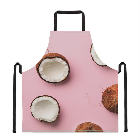 Pink Coconut Pattern Print Apron