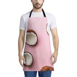 Pink Coconut Pattern Print Apron