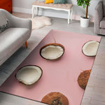 Pink Coconut Pattern Print Area Rug