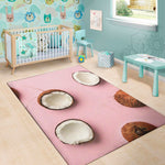 Pink Coconut Pattern Print Area Rug