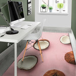 Pink Coconut Pattern Print Area Rug