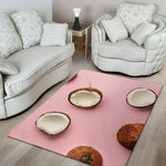 Pink Coconut Pattern Print Area Rug