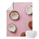 Pink Coconut Pattern Print Blanket