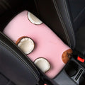 Pink Coconut Pattern Print Car Center Console Cover