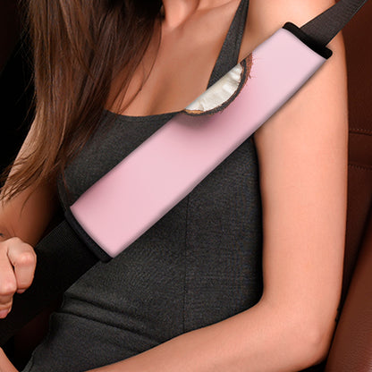 Pink Coconut Pattern Print Car Seat Belt Covers