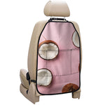 Pink Coconut Pattern Print Car Seat Organizers