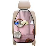 Pink Coconut Pattern Print Car Seat Organizers