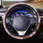 Pink Coconut Pattern Print Car Steering Wheel Cover