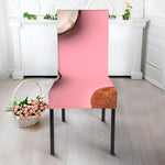 Pink Coconut Pattern Print Dining Chair Slipcover