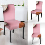 Pink Coconut Pattern Print Dining Chair Slipcover