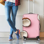 Pink Coconut Pattern Print Luggage Cover
