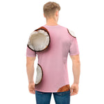 Pink Coconut Pattern Print Men's T-Shirt
