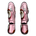 Pink Coconut Pattern Print Muay Thai Shin Guards