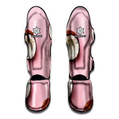 Pink Coconut Pattern Print Muay Thai Shin Guard