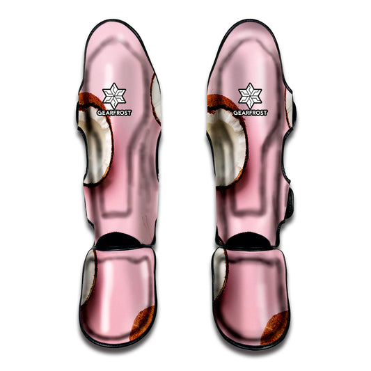 Pink Coconut Pattern Print Muay Thai Shin Guard