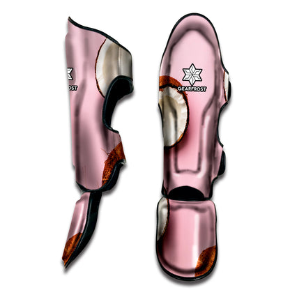 Pink Coconut Pattern Print Muay Thai Shin Guard