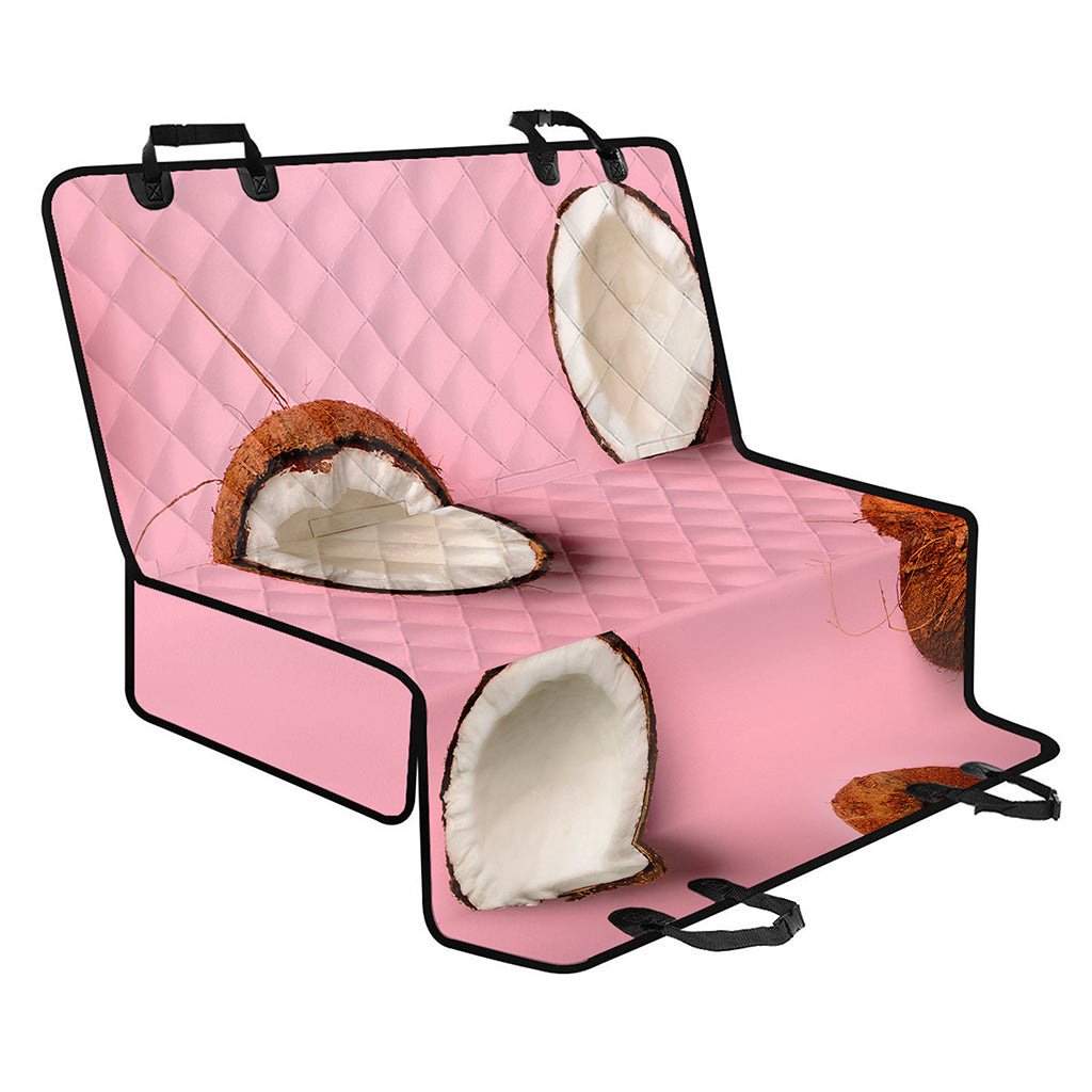 Pink Coconut Pattern Print Pet Car Back Seat Cover