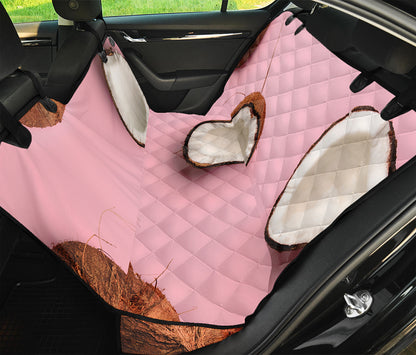 Pink Coconut Pattern Print Pet Car Back Seat Cover