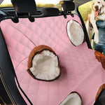 Pink Coconut Pattern Print Pet Car Back Seat Cover