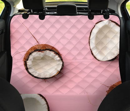 Pink Coconut Pattern Print Pet Car Back Seat Cover