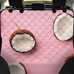 Pink Coconut Pattern Print Pet Car Back Seat Cover