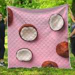 Pink Coconut Pattern Print Quilt