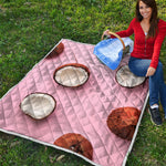 Pink Coconut Pattern Print Quilt