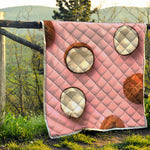 Pink Coconut Pattern Print Quilt