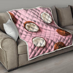 Pink Coconut Pattern Print Quilt