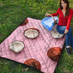 Pink Coconut Pattern Print Quilt