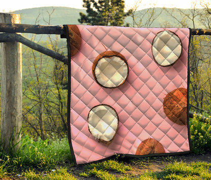 Pink Coconut Pattern Print Quilt