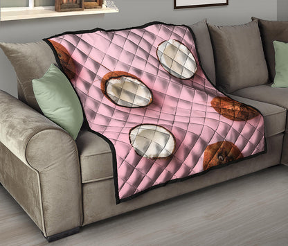 Pink Coconut Pattern Print Quilt
