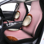 Pink Coconut Pattern Print Universal Fit Car Seat Covers