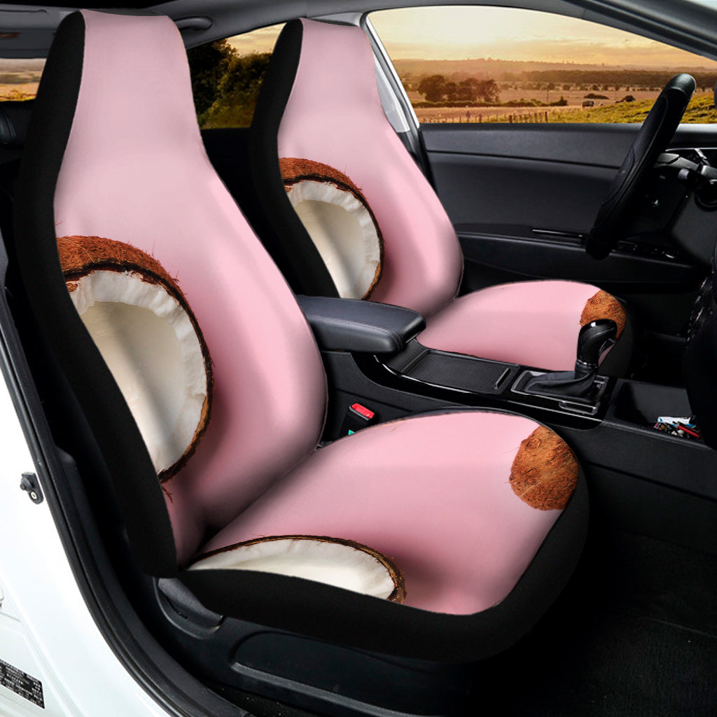 Pink Coconut Pattern Print Universal Fit Car Seat Covers
