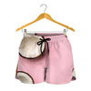 Pink Coconut Pattern Print Women's Shorts