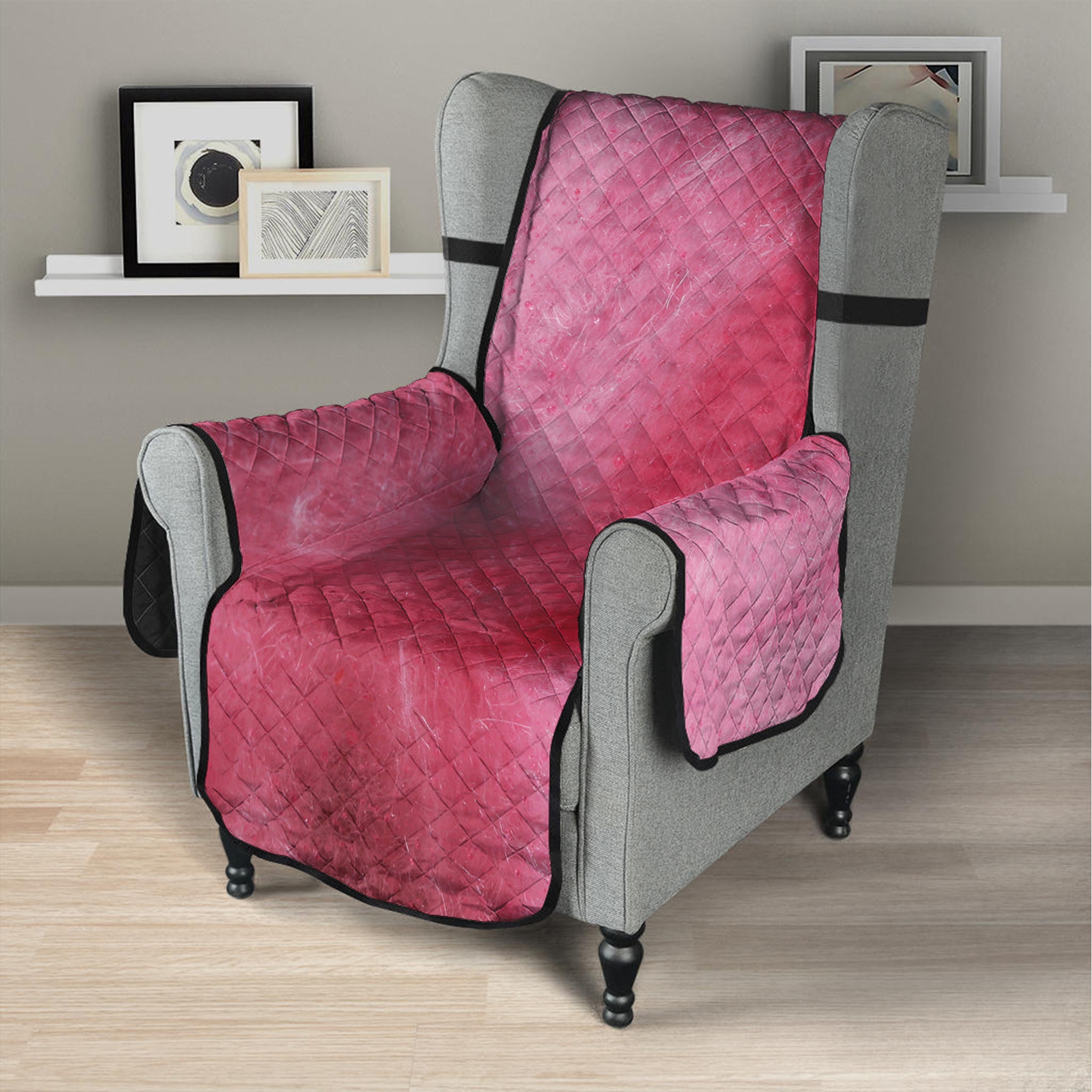 Pink Cotton Candy Print Armchair Protector