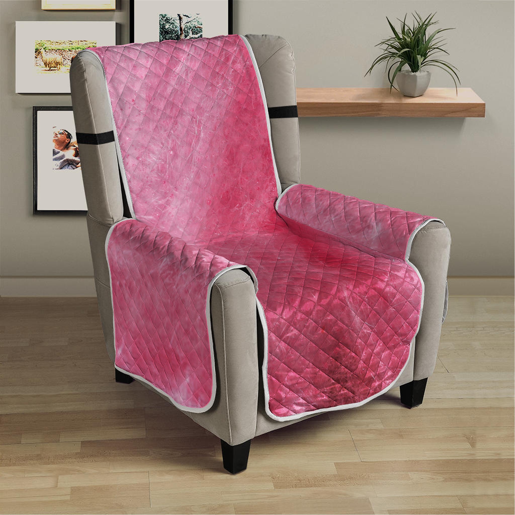 Pink Cotton Candy Print Armchair Protector