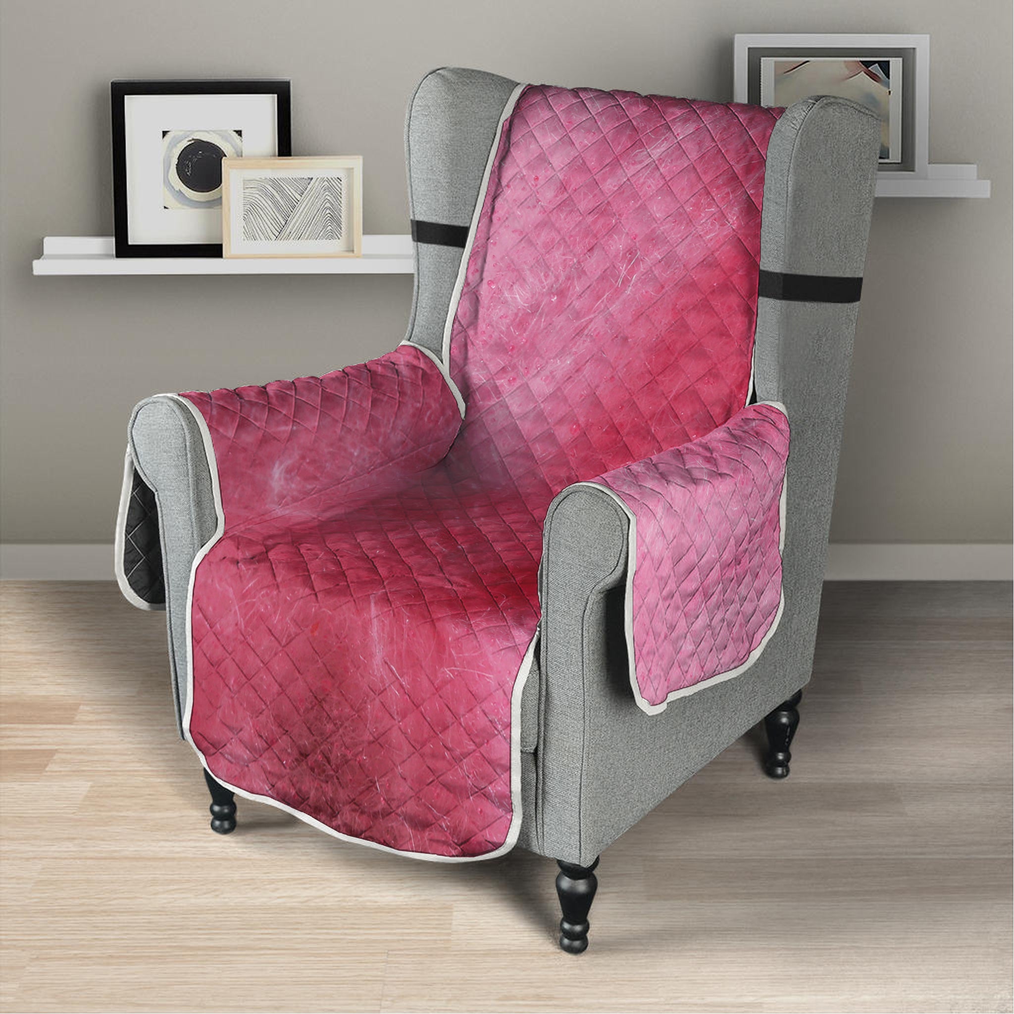 Pink Cotton Candy Print Armchair Protector