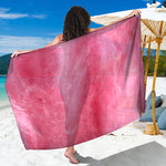Pink Cotton Candy Print Beach Sarong Wrap