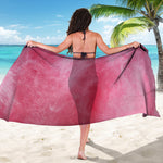 Pink Cotton Candy Print Beach Sarong Wrap