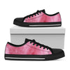 Pink Cotton Candy Print Black Low Top Shoes