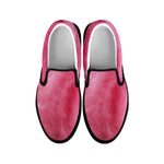 Pink Cotton Candy Print Black Slip On Shoes