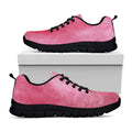 Pink Cotton Candy Print Black Running Shoes