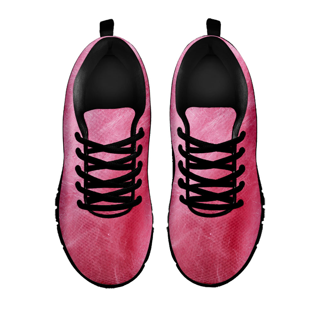 Pink Cotton Candy Print Black Sneakers