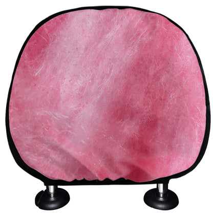 Pink Cotton Candy Print Car Headrest Covers