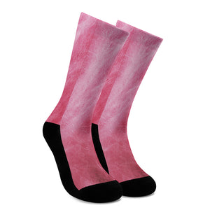 Pink Cotton Candy Print Crew Socks