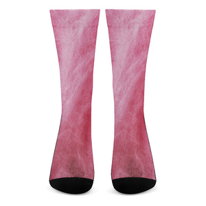 Pink Cotton Candy Print Crew Socks