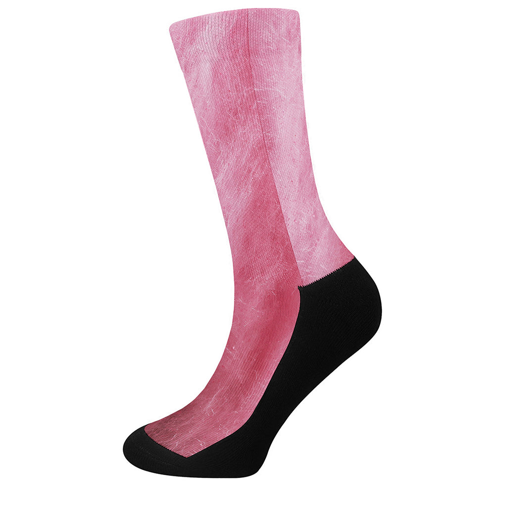 Pink Cotton Candy Print Crew Socks